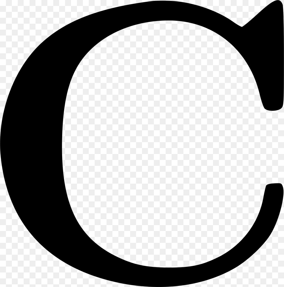 Letter C, Gray Free Png Download