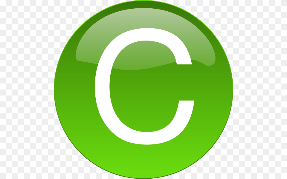 Letter C, Green, Disk, Symbol, Text Png Image
