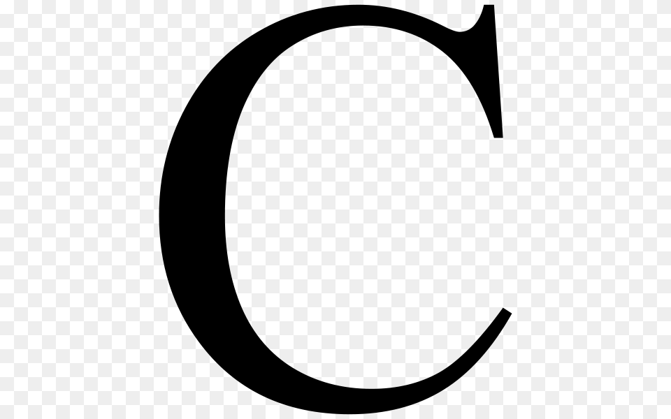 Letter C, Gray Png Image