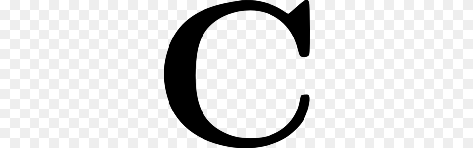 Letter C, Gray Free Transparent Png