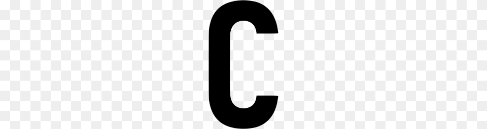 Letter C, Gray Free Png