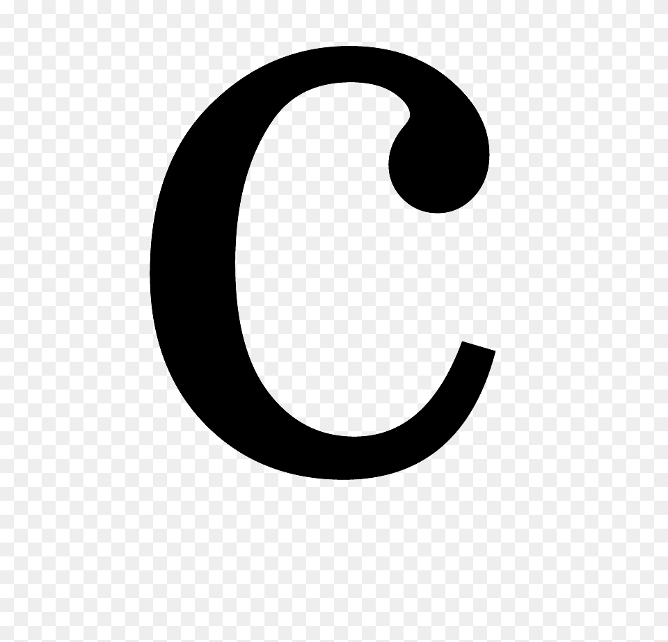 Letter C, Gray Png