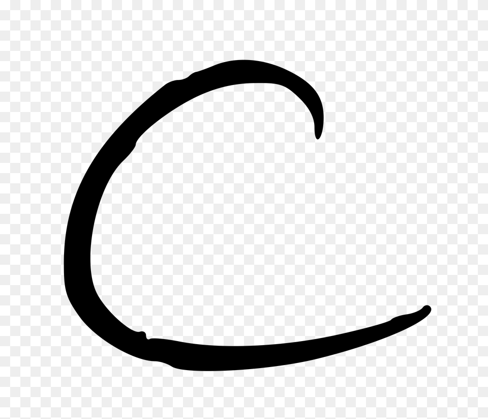 Letter C, Gray Png