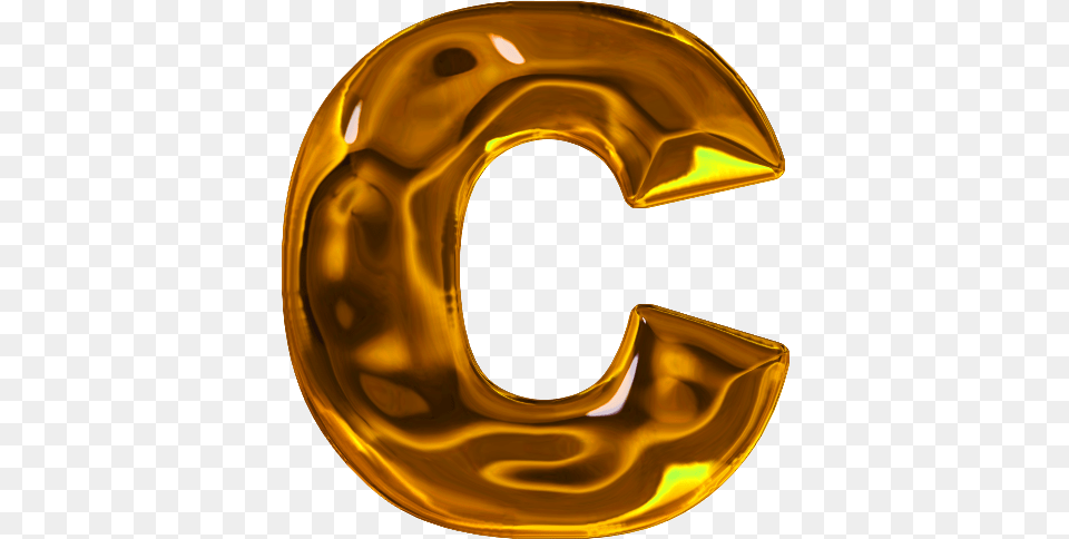 Letter C Gold Letter C, Symbol, Number, Text, Clothing Free Png