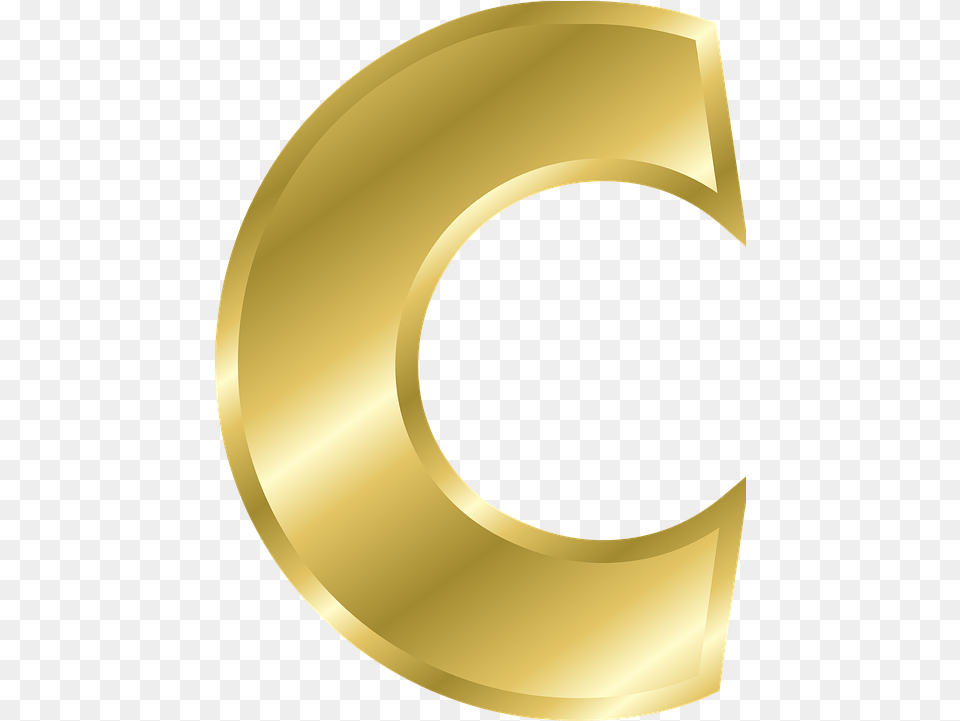 Letter C Letter C Gold, Disk, Text Png