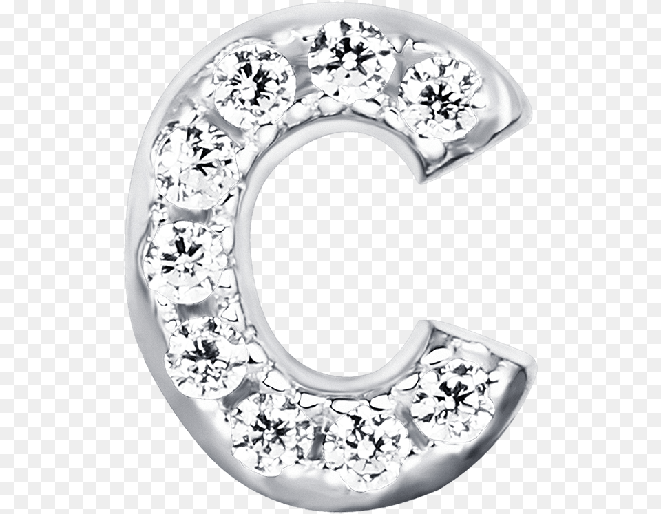 Letter C Locket Charm With White Crystals In White, Accessories, Diamond, Gemstone, Jewelry Free Transparent Png