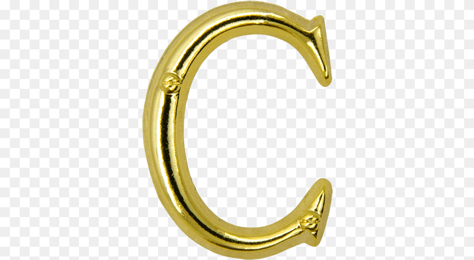 Letter C Pin Gold Gold Letter C Full Size Gold C, Ammunition, Grenade, Weapon, Horseshoe Free Png