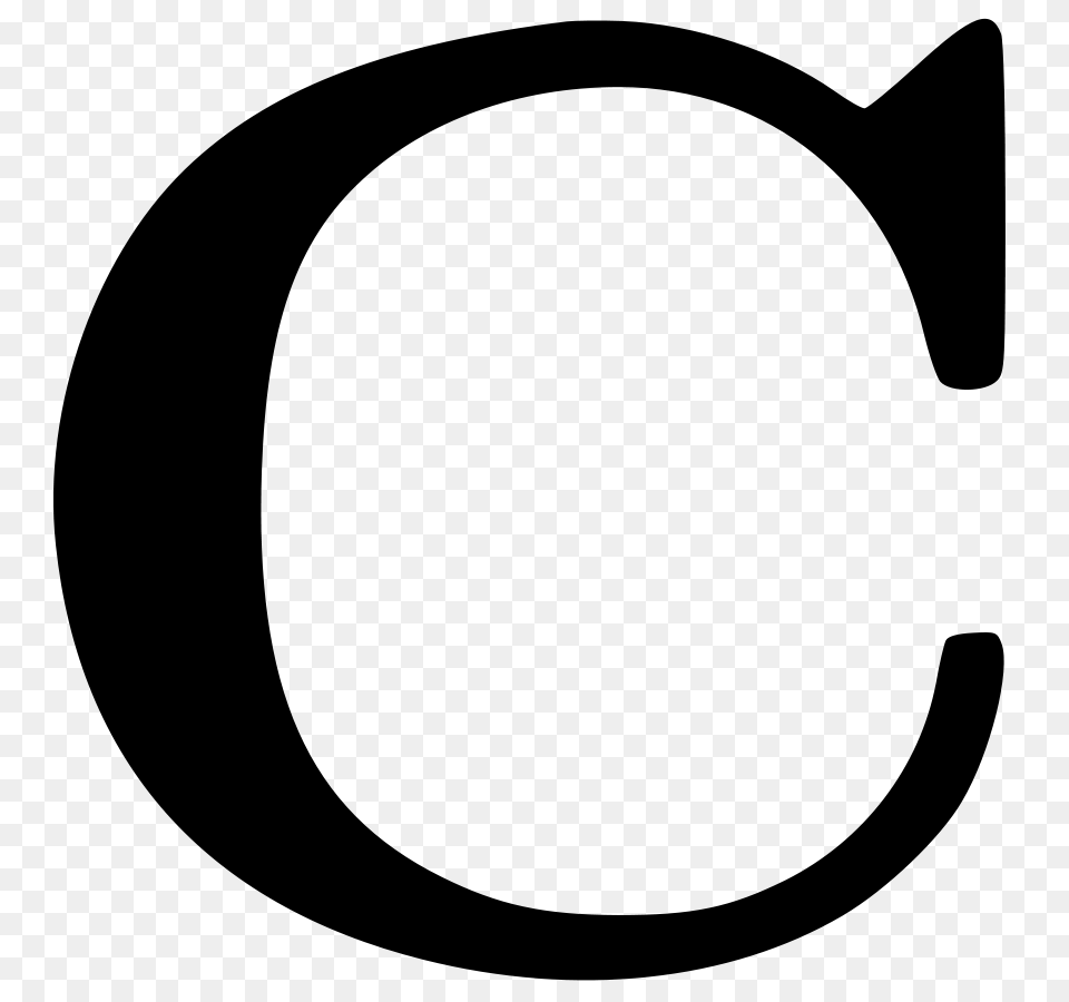 Letter C Vector Clipart, Gray Free Png Download