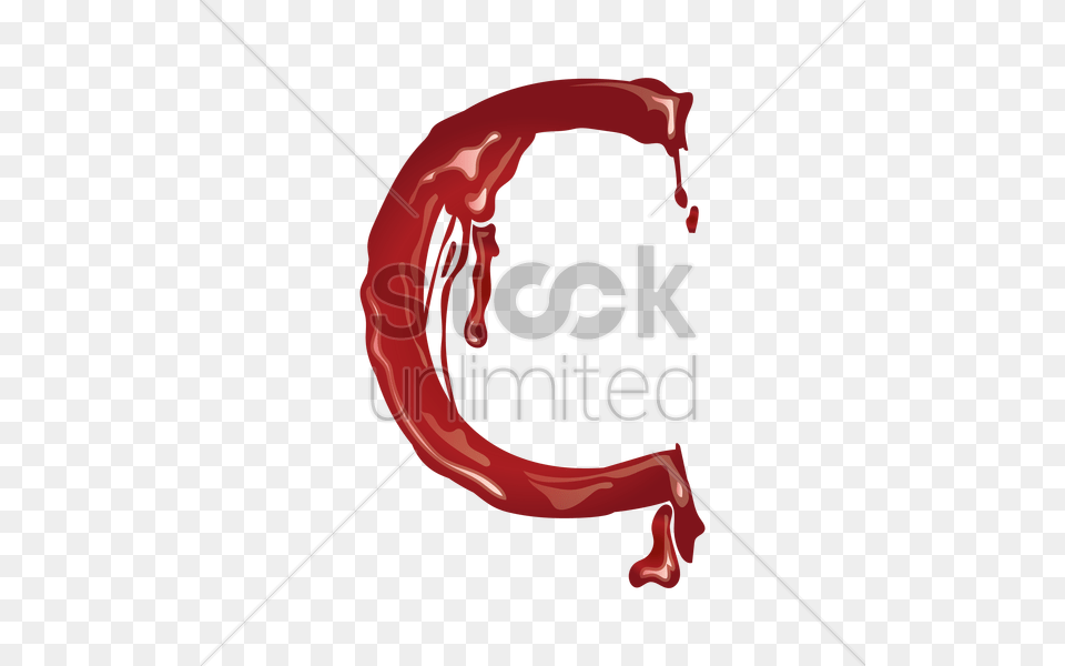 Letter C With Dripping Blood Vector, Food, Ketchup, Wax Seal Free Png Download