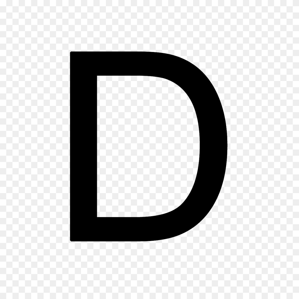 Letter D, Gray Png Image