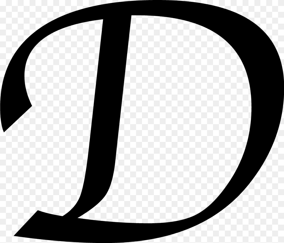 Letter D, Gray Png Image