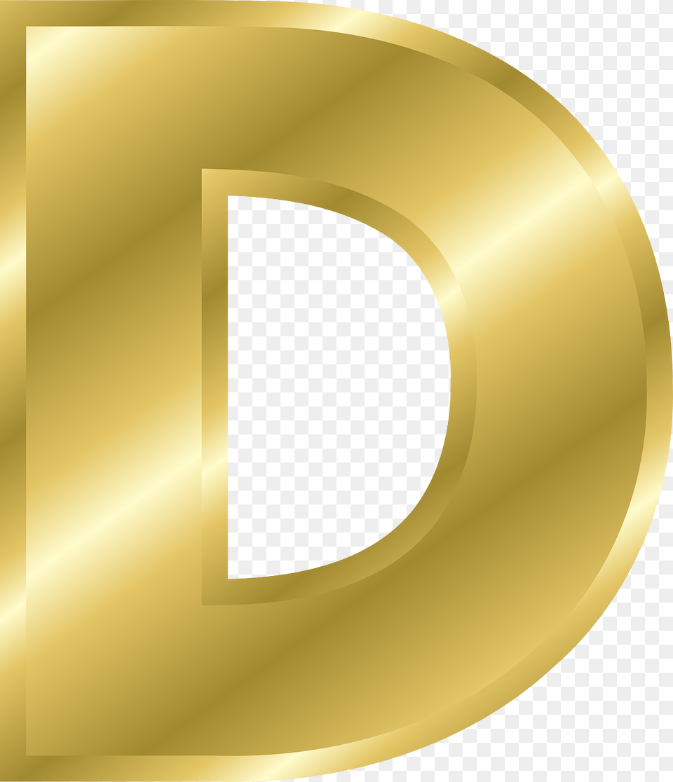 Letter D, Gold, Text, Number, Symbol Png Image