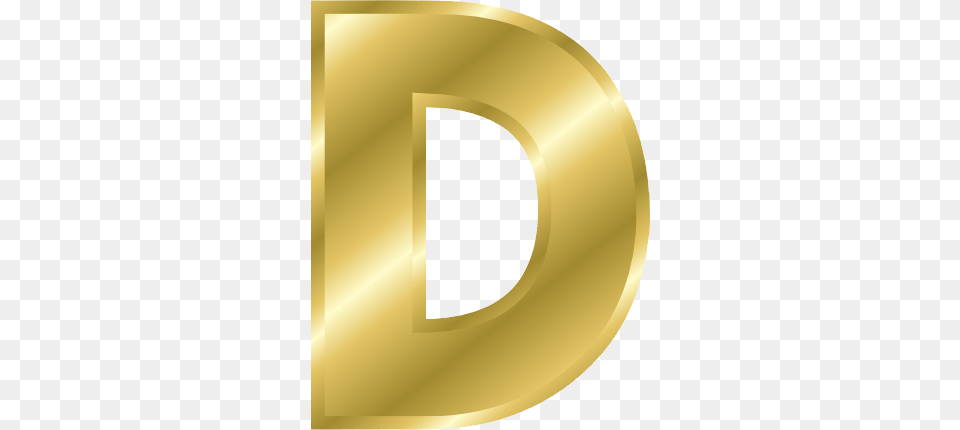 Letter D, Gold, Text, Disk, Number Free Png Download