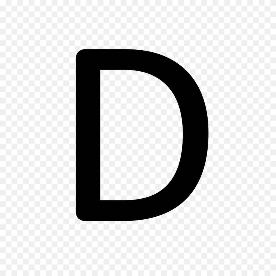 Letter D, Gray Png Image