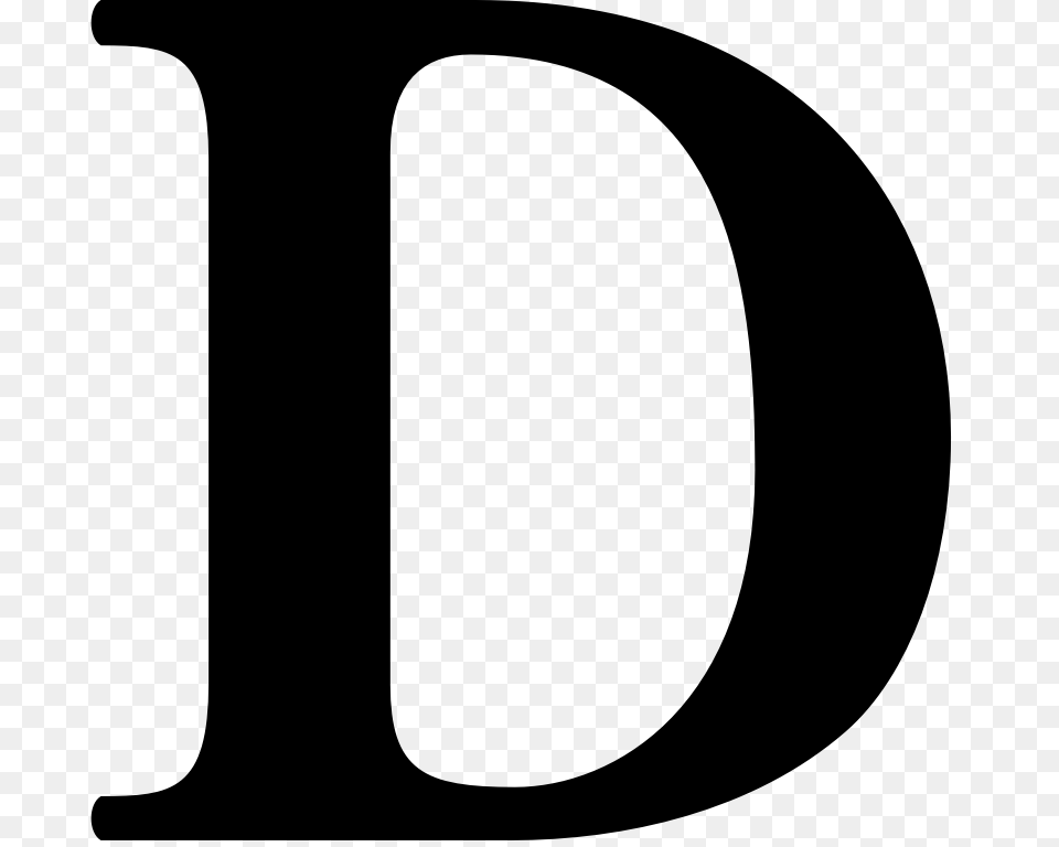 Letter D, Gray Png Image