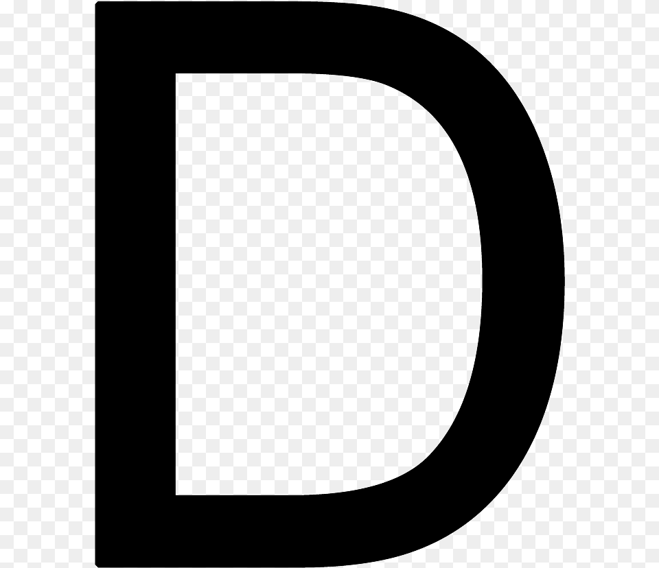 Letter D, Gray Png Image
