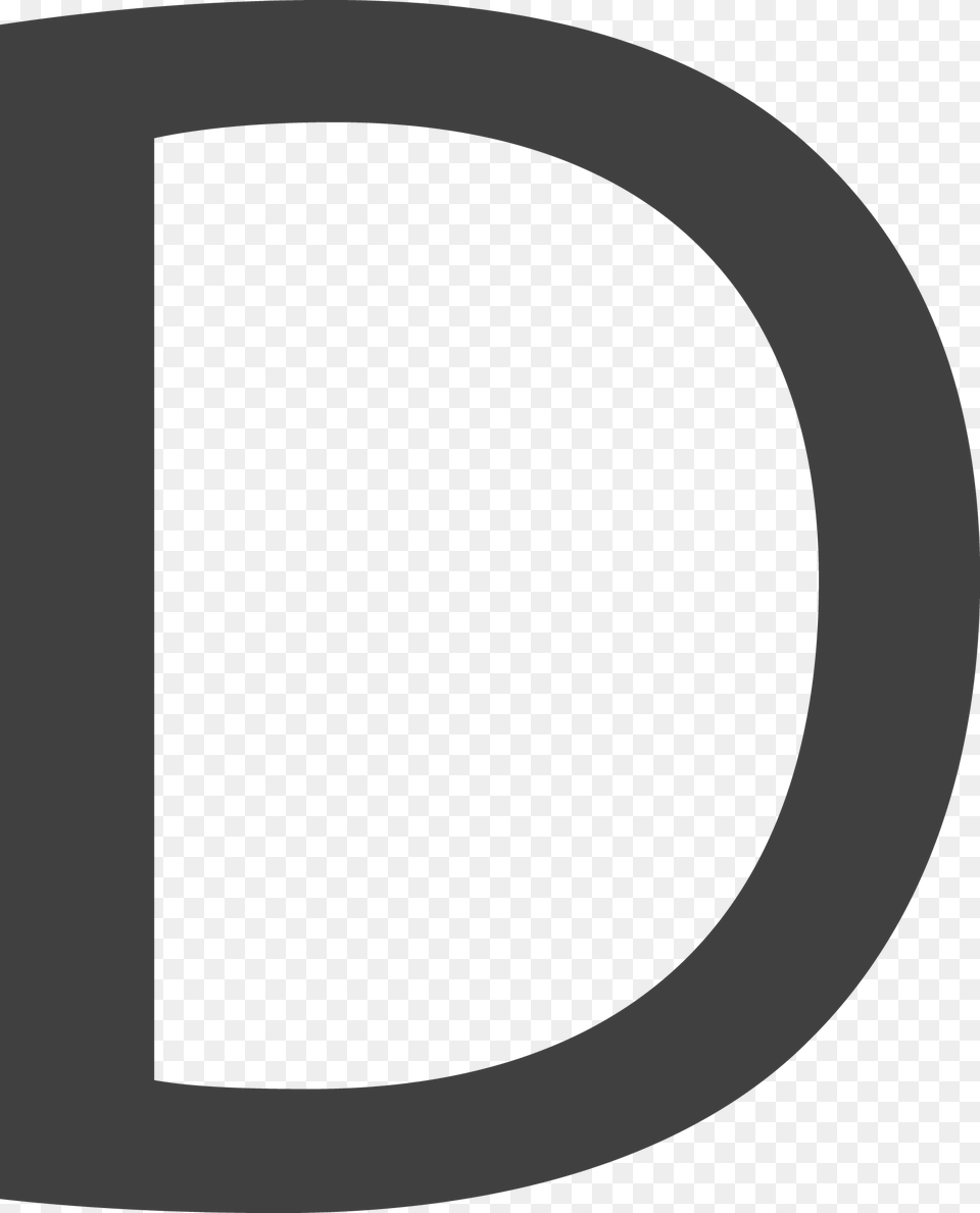 Letter D, Gray Free Png Download