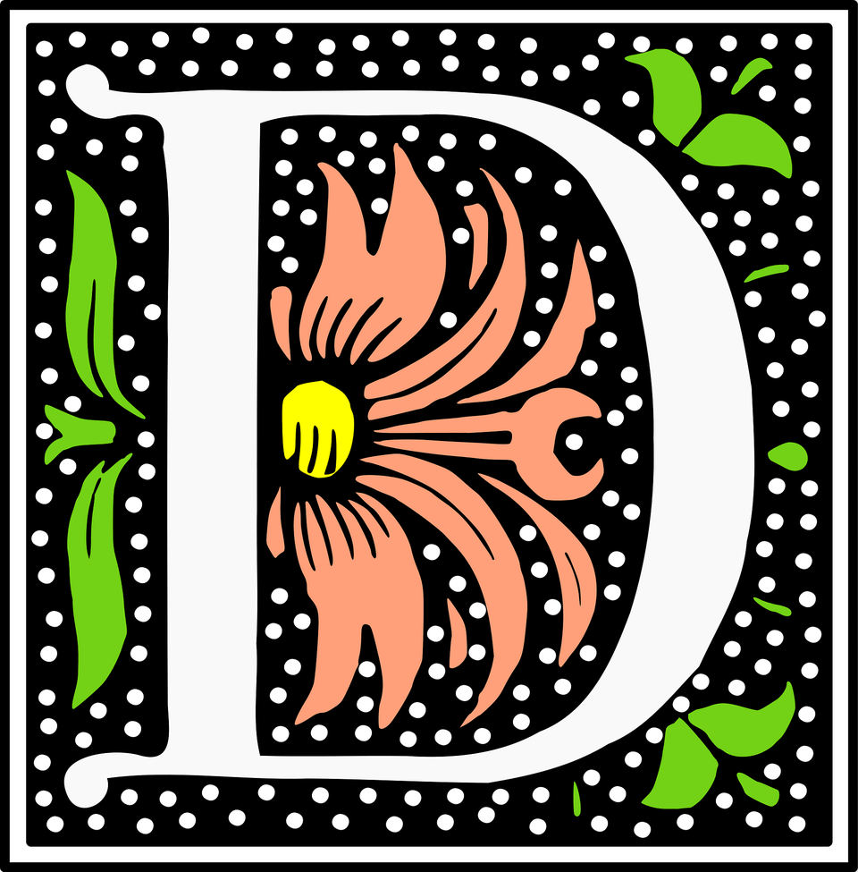 Letter D Clipart, Art, Floral Design, Graphics, Pattern Free Transparent Png