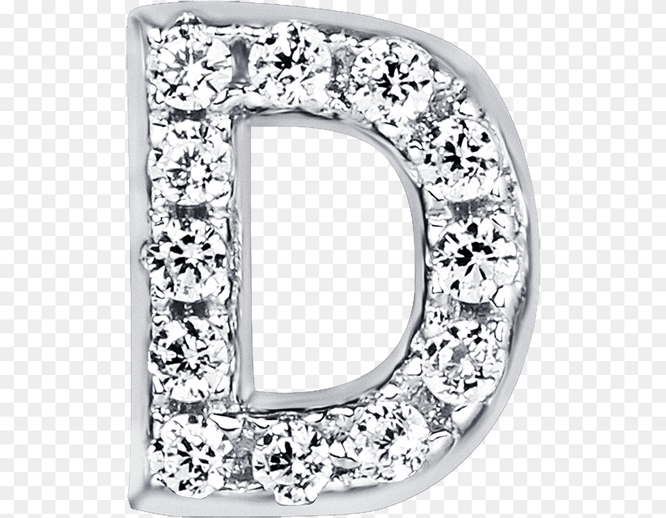 Letter D Locket Charm With White Crystals In White, Accessories, Diamond, Gemstone, Jewelry Png Image