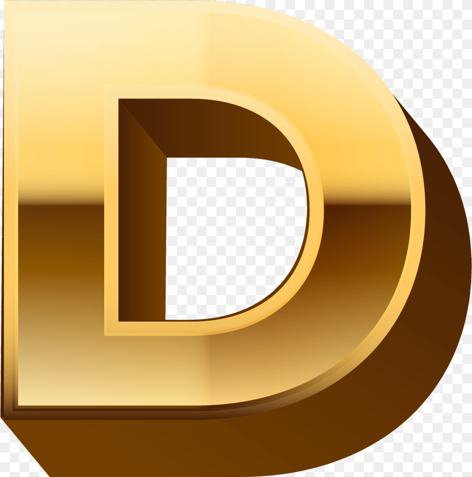 Letter D Stock, Gold, Text, Number, Symbol Free Png Download
