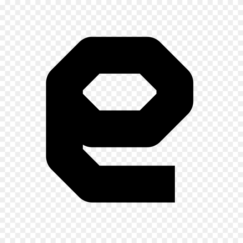 Letter E, Gray Png Image