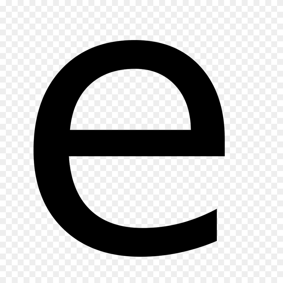 Letter E, Gray Png Image