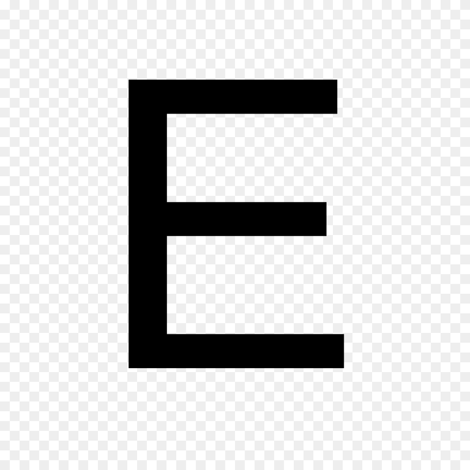 Letter E, Gray Free Png