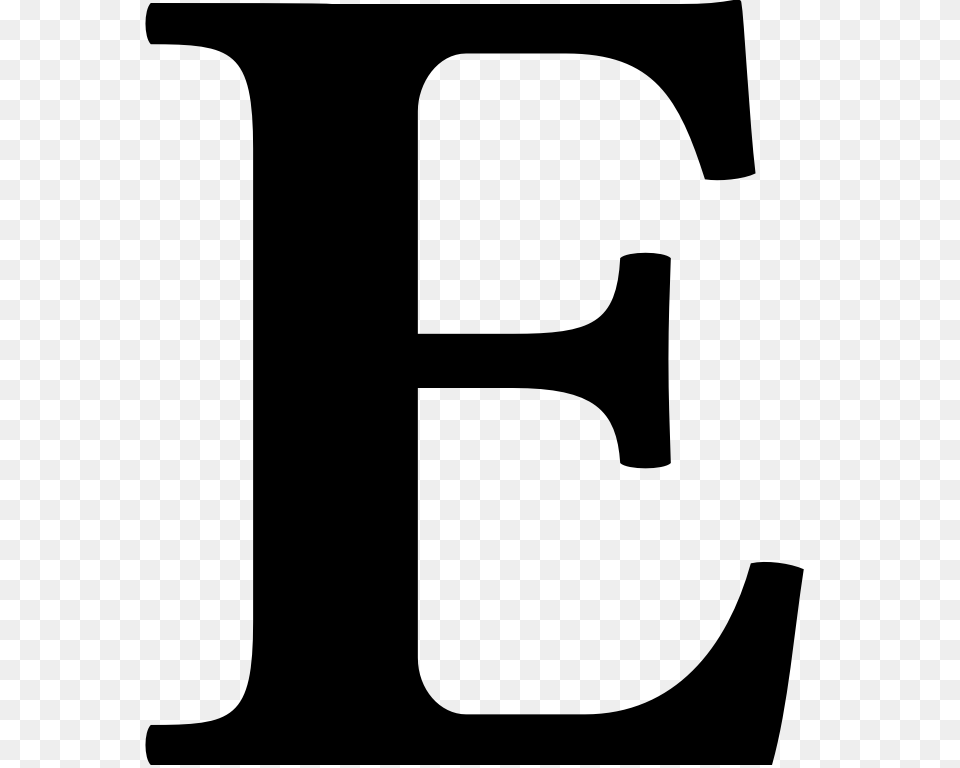 Letter E, Gray Free Png Download