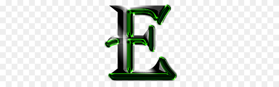 Letter E, Green, Blade, Razor, Weapon Png