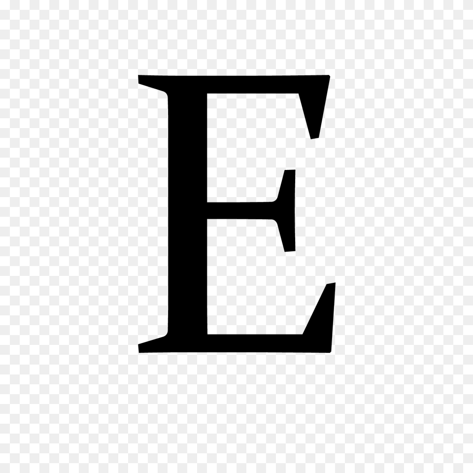 Letter E, Gray Free Png