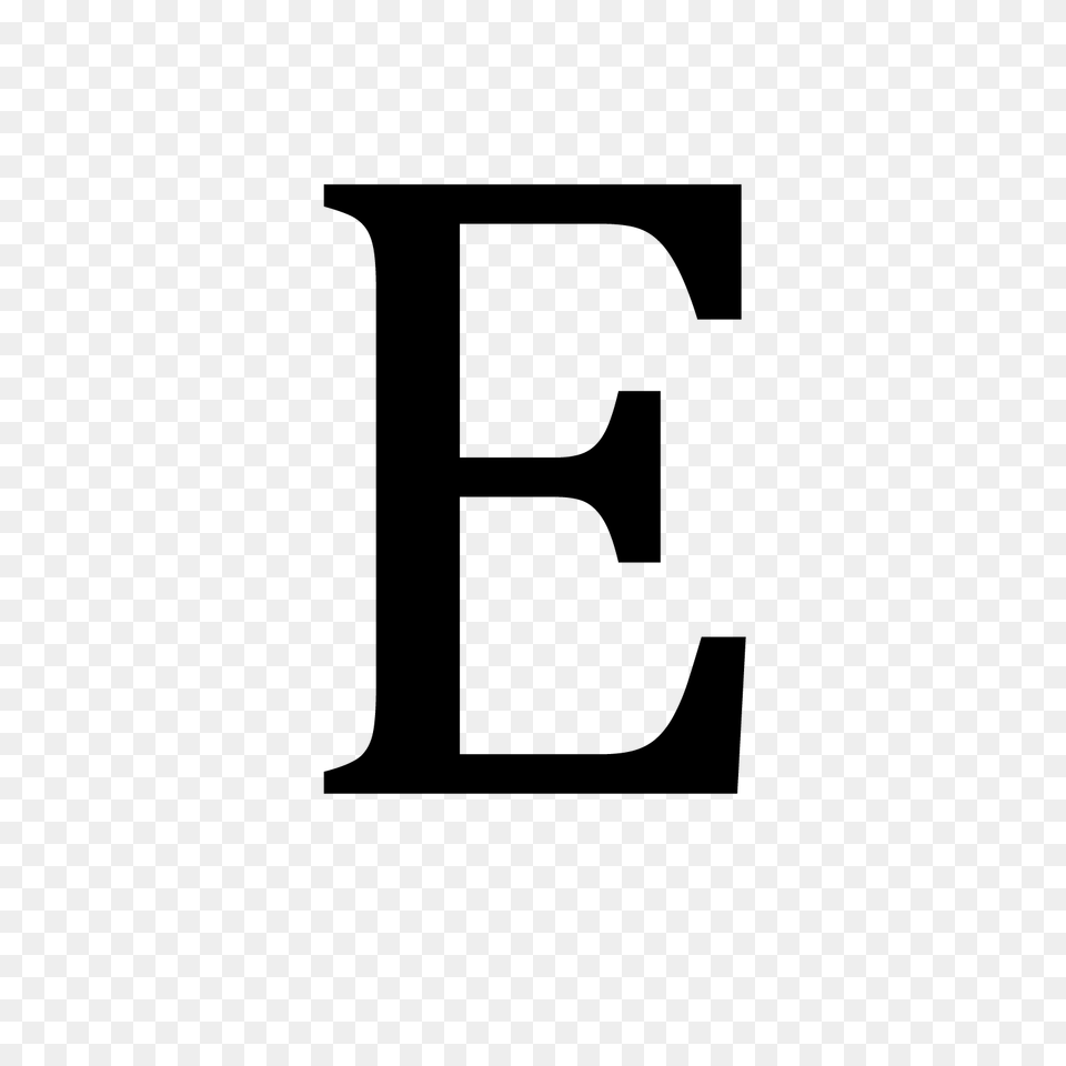 Letter E, Gray Png