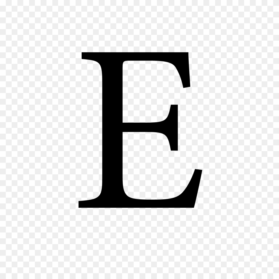 Letter E, Gray Png