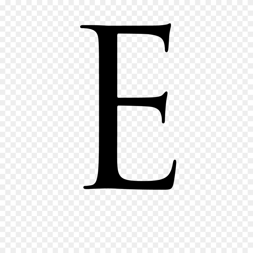 Letter E, Gray Png Image