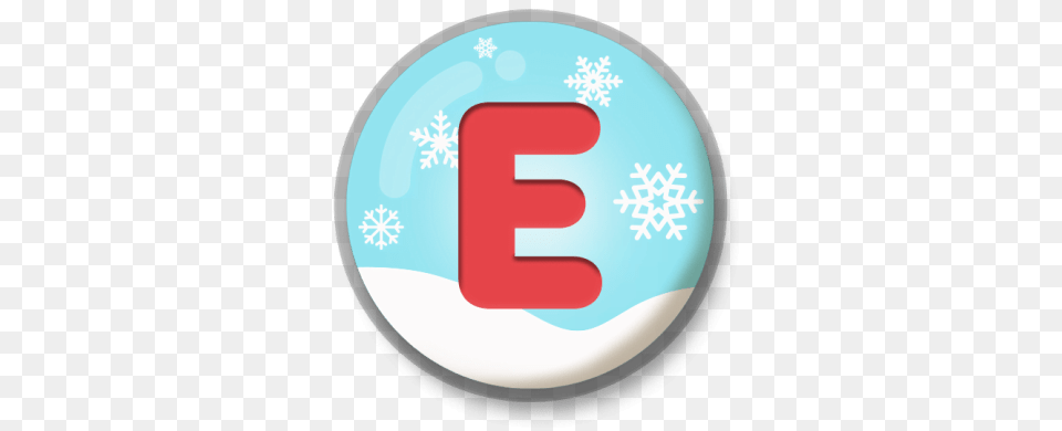 Letter E Snowy Roundlet, Logo, Badge, Symbol, Outdoors Free Png Download