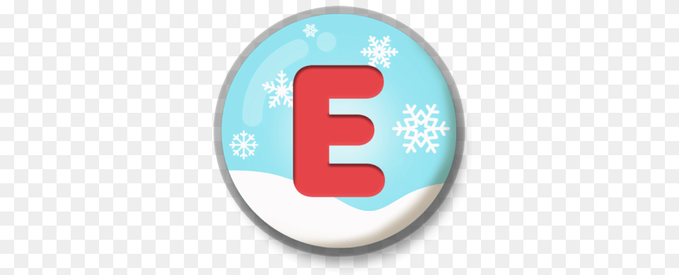 Letter E Snowy Roundlet Transparent, Logo, Badge, Symbol, Outdoors Free Png Download