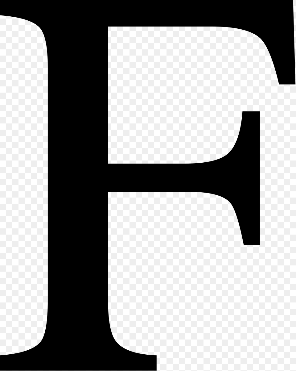 Letter F, Gray Free Png