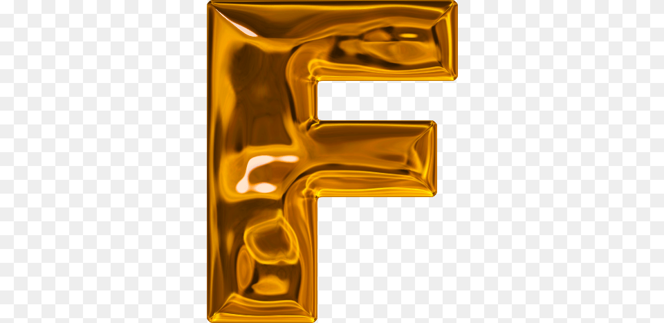 Letter F, Cross, Symbol, Gold Free Transparent Png