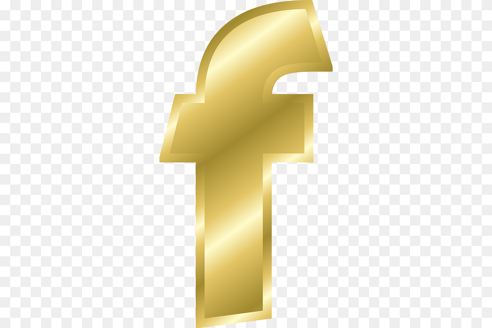 Letter F, Gold, Cross, Symbol, Text Free Png