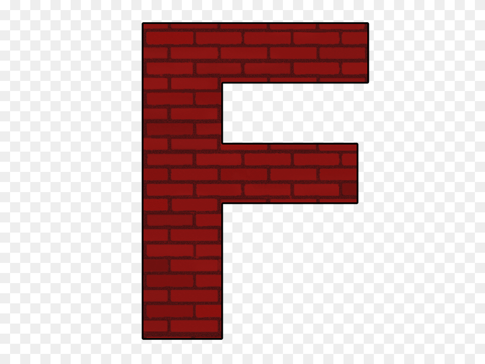 Letter F, Brick, Architecture, Building, Wall Png