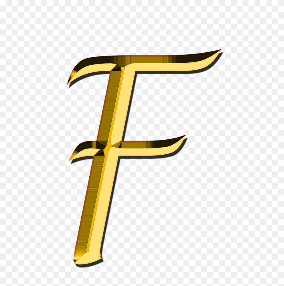 Letter F, Text, Blade, Dagger, Knife Png Image