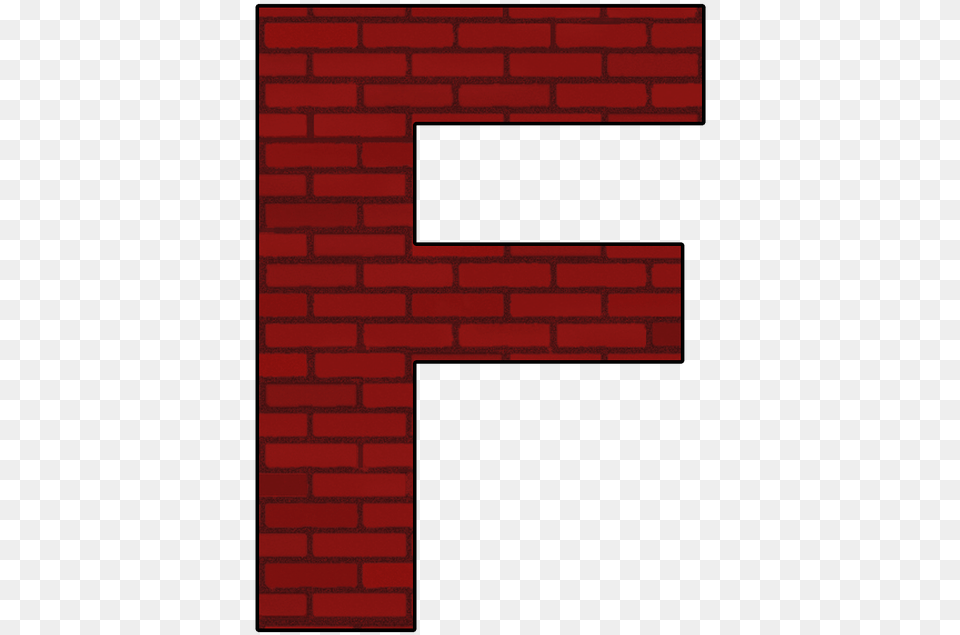 Letter F Brick Letter F, Architecture, Building, Wall, Fireplace Png