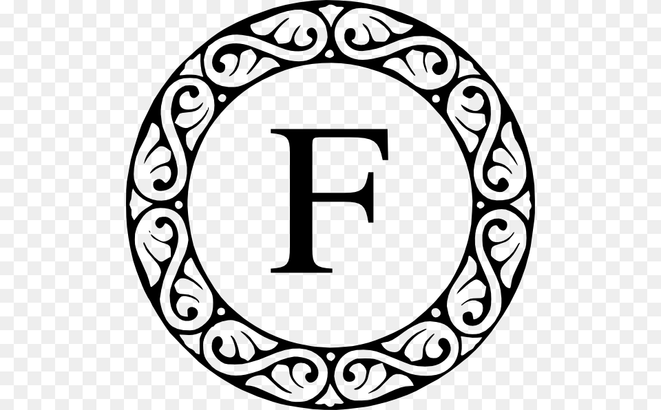 Letter F Monogram Clip Art, Number, Symbol, Text, Stencil Free Png Download