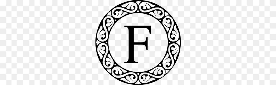 Letter F Monogram Clip Art, Gray Free Transparent Png