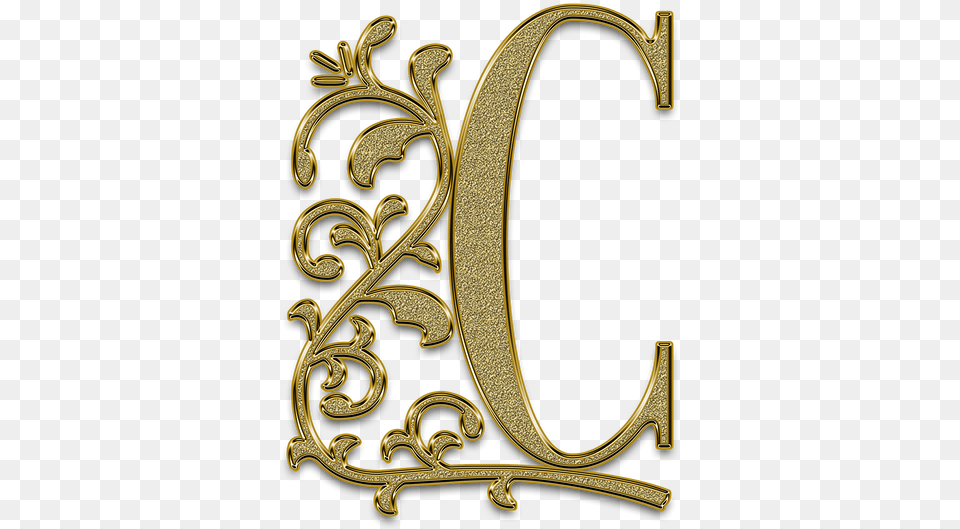 Letter Font Golden Capital Letter Vintage Slave Letter Litera Monogram, Gold, Pattern Png Image