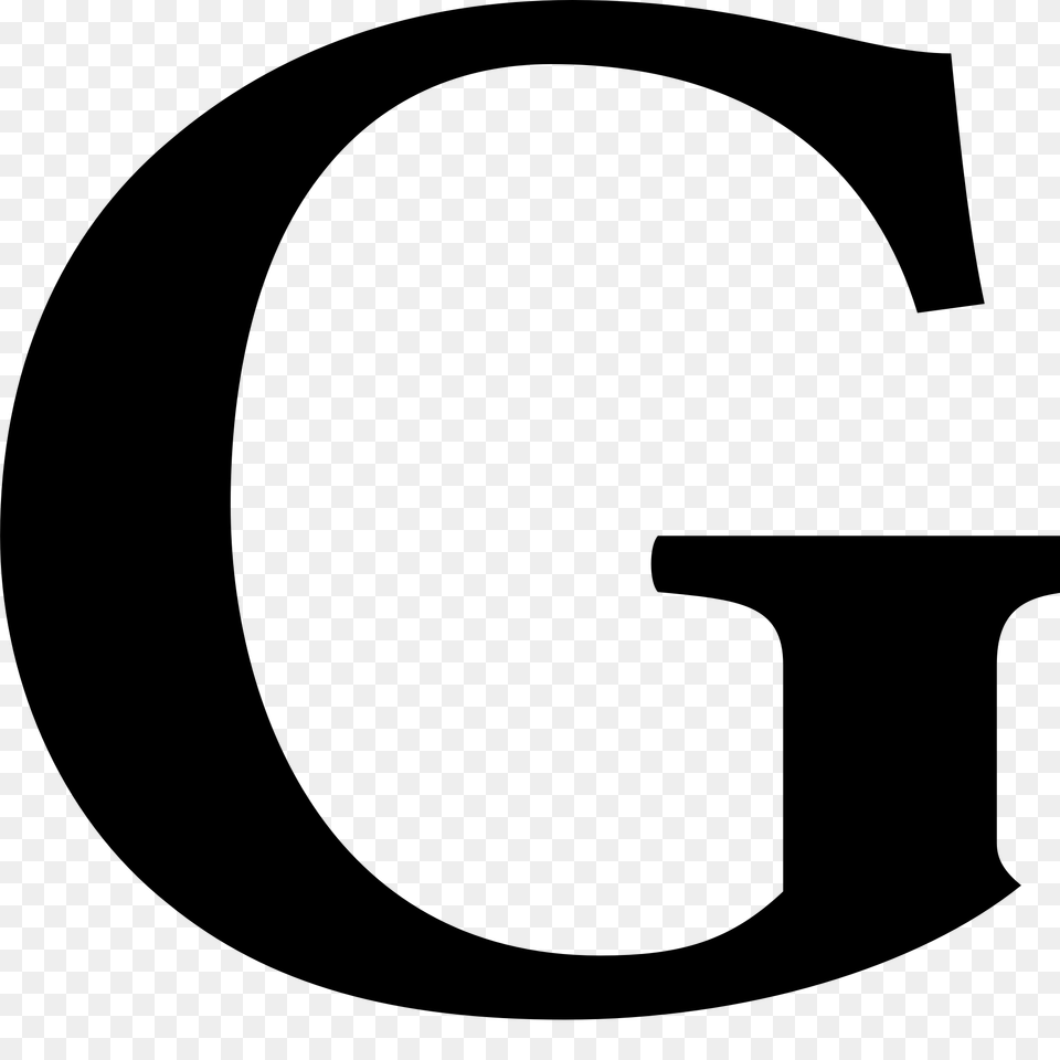 Letter G, Gray Free Png Download