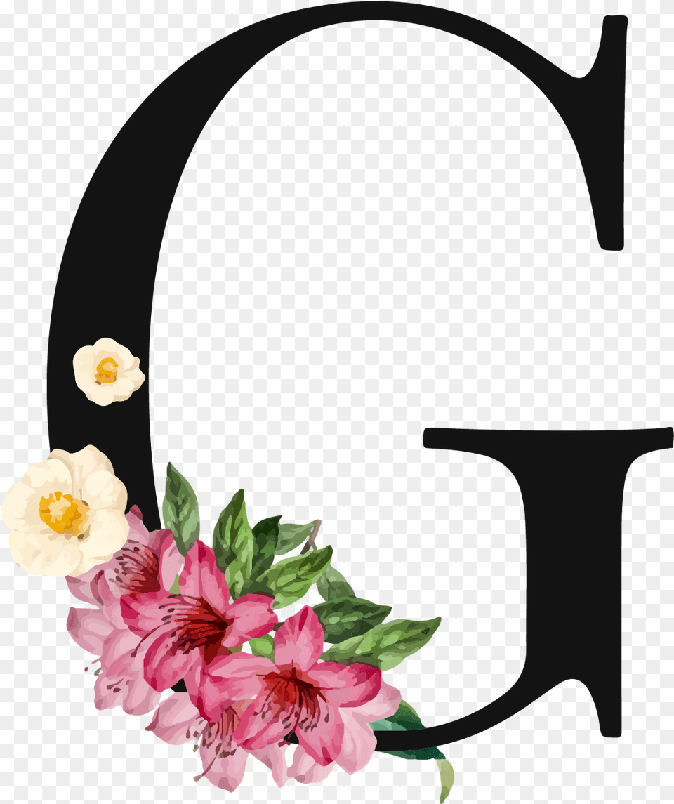 Letter G Transparent Floral Letter G, Flower, Flower Arrangement, Petal, Plant Png Image