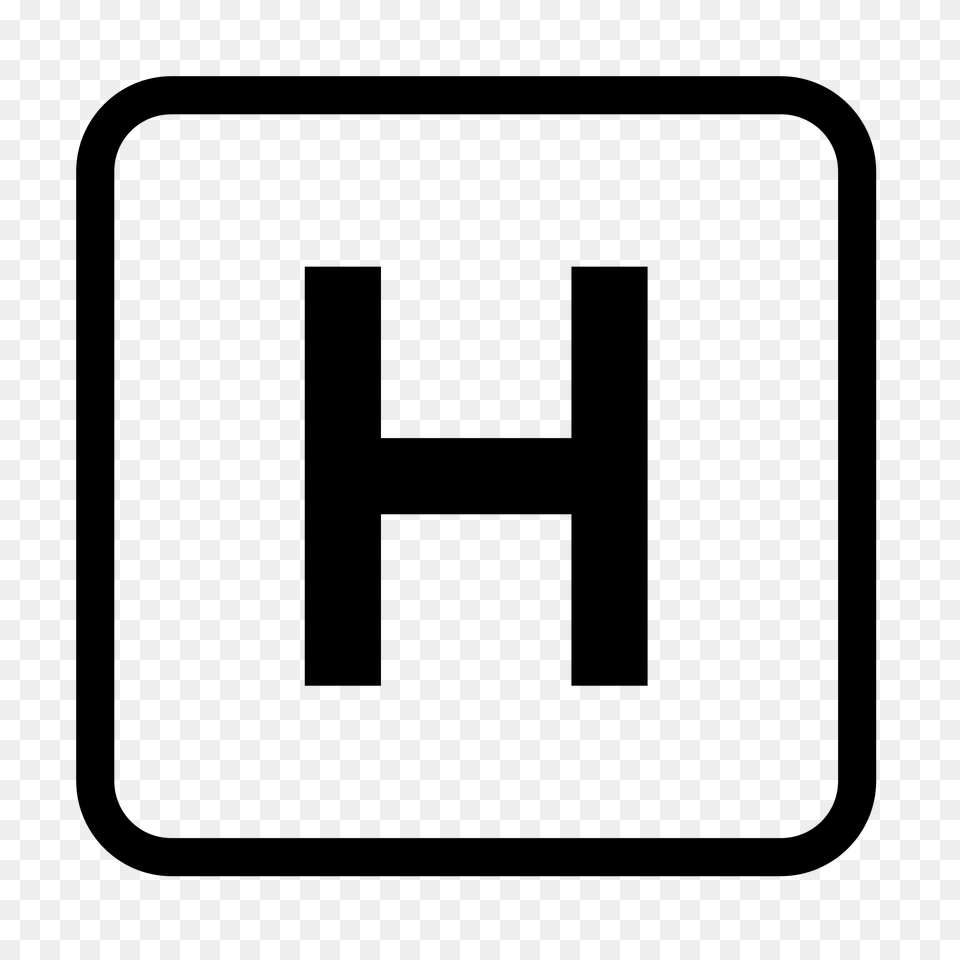 Letter H, Gray Free Png