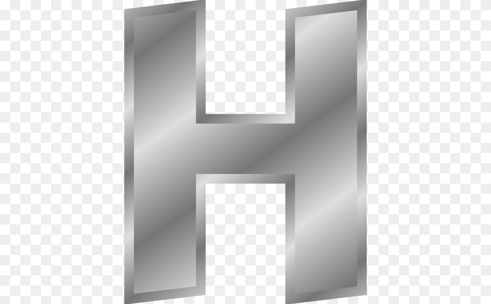 Letter H, Gray, Aluminium, Cross, Symbol Png