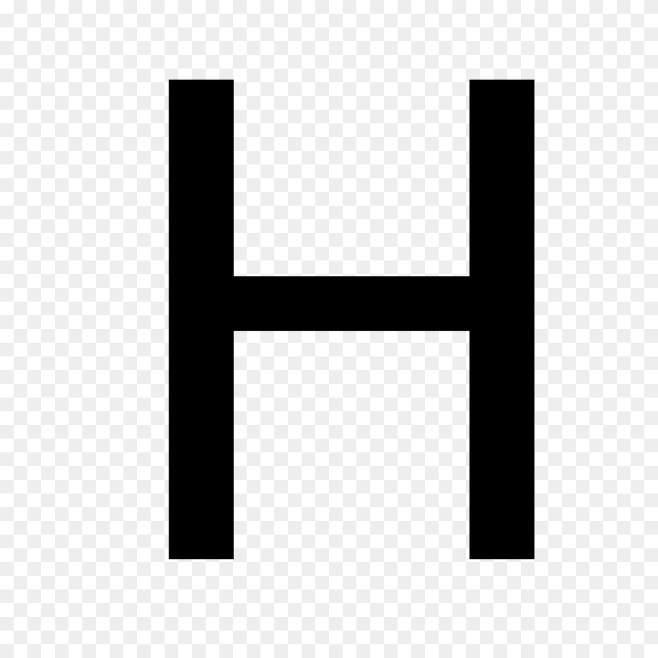 Letter H, Gray Png Image