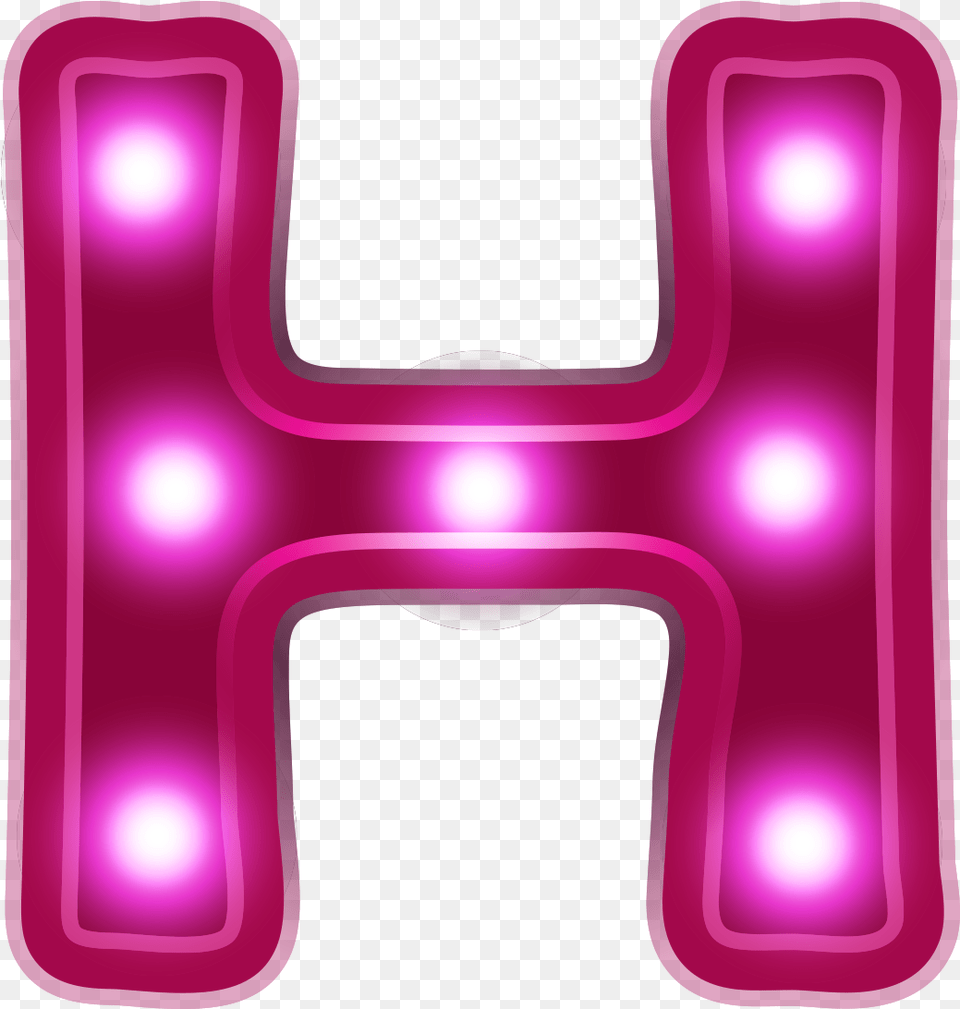 Letter H Clip Art Black And White Neon Lights Analogue Players In A Digital, Purple, Light Free Transparent Png